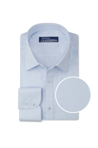 Gentle Blue Herringbone - Classic Business Elegance