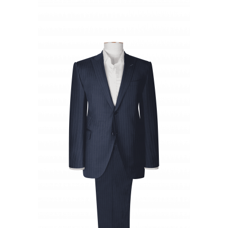 Majestic Blue Pinstripe - Luxury Tailored Suit