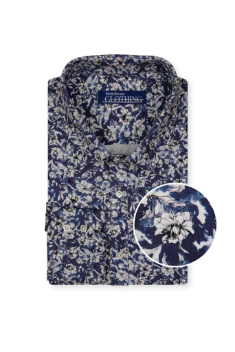 Blue Floral Stretch