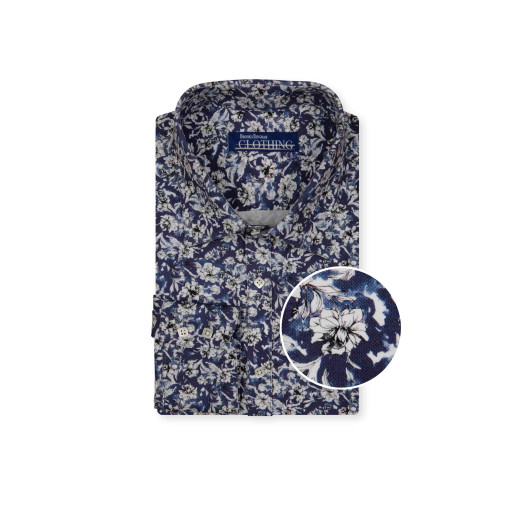 Blue Floral Stretch