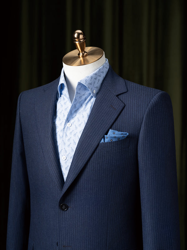 Navy Pinstripe Precision
