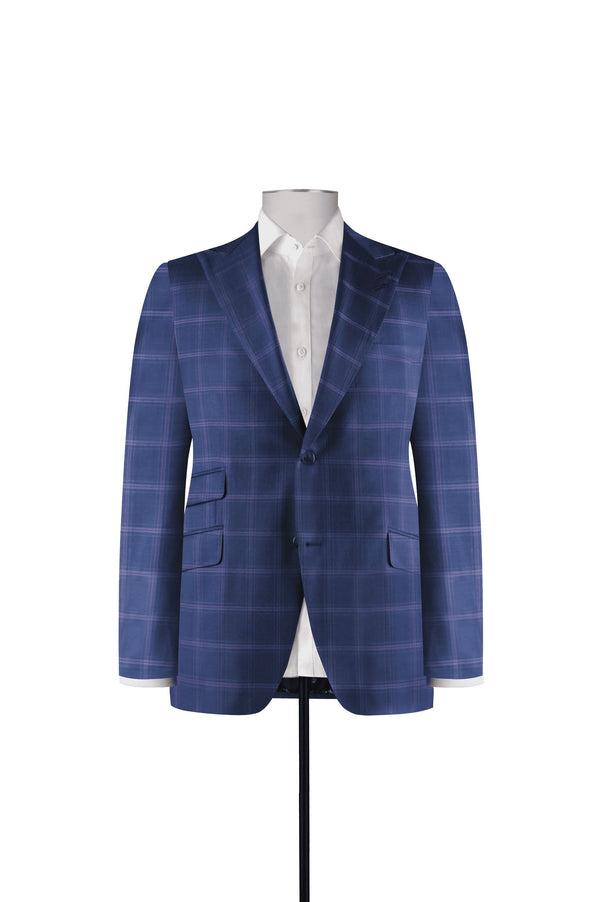 Light Blue Purple Check