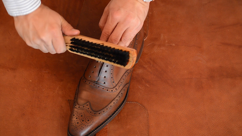 How to shine leather shoes 